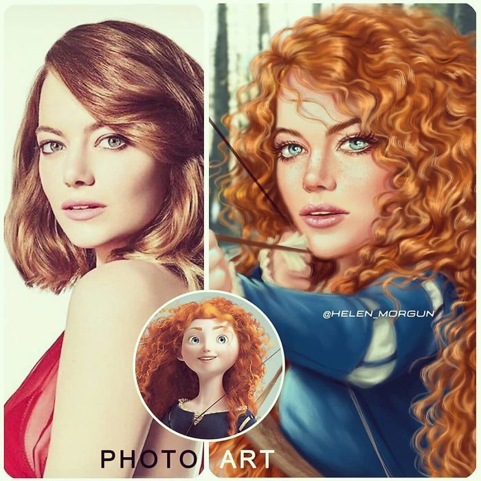 Artista imagina celebridades como personagens da Disney (32 fotos) 2