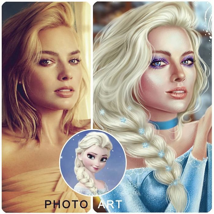 Artista imagina celebridades como personagens da Disney (32 fotos) 11