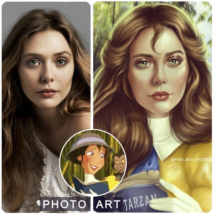 Artista imagina celebridades como personagens da Disney (32 fotos) 18