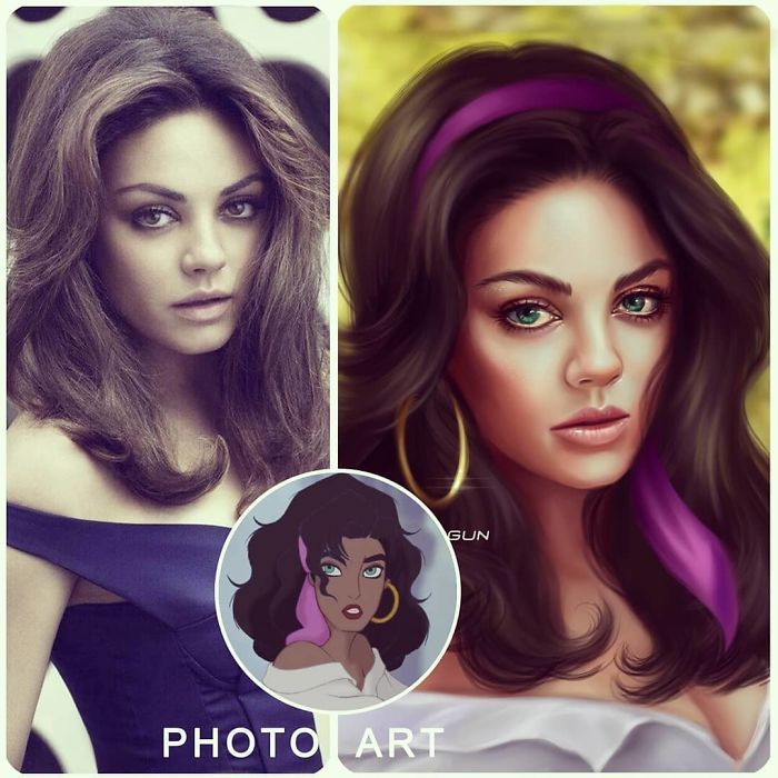 Artista imagina celebridades como personagens da Disney (32 fotos) 21
