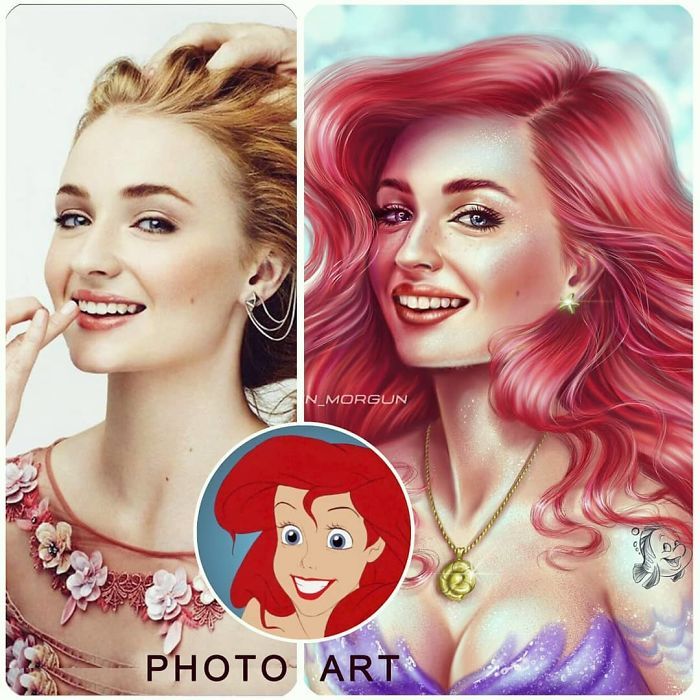 Artista imagina celebridades como personagens da Disney (32 fotos) 22