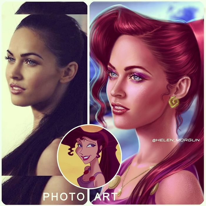 Artista imagina celebridades como personagens da Disney (32 fotos) 24