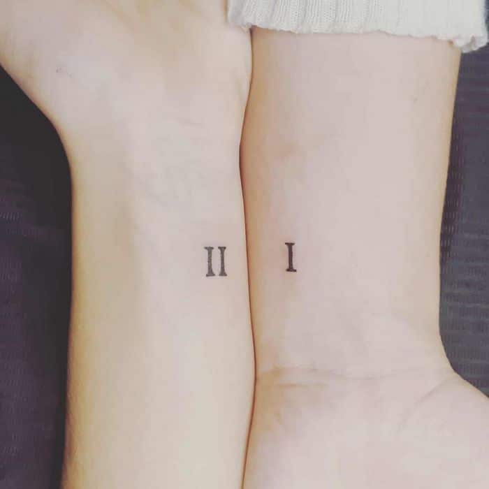 39 ideias lindas para tatuagens para irmãs e melhores amigas 23