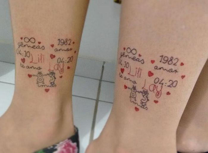 39 ideias lindas de tatuagens para irmãs e melhores amigas: Laços eternos na pele 37 39 ideias lindas de tatuagens para irmãs e melhores amigas: Laços eternos na pele 37