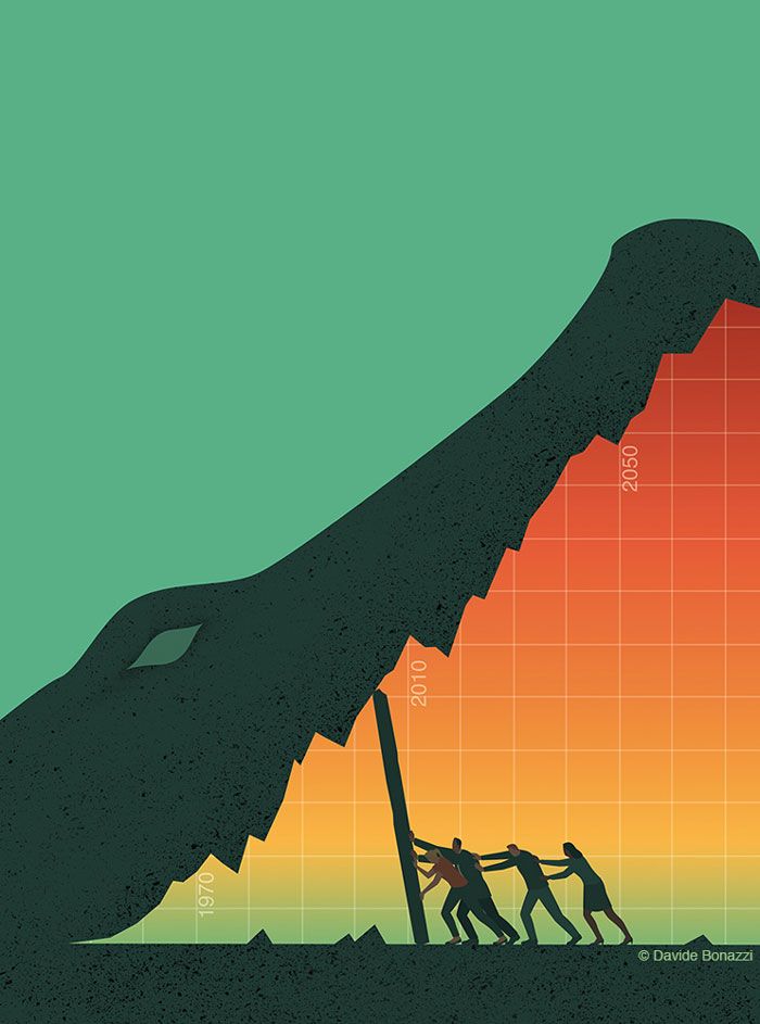 30 ilustrações digitais instigantes que expõem as falhas de nossa sociedade moderna 19