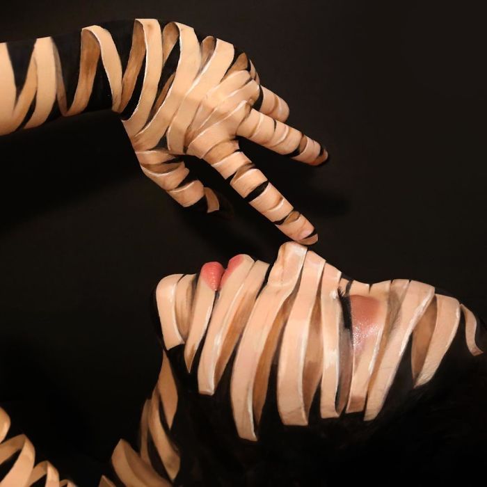 O que este artista faz com o rosto dela mexe seriamente com a sua mente (36 fotos) 4