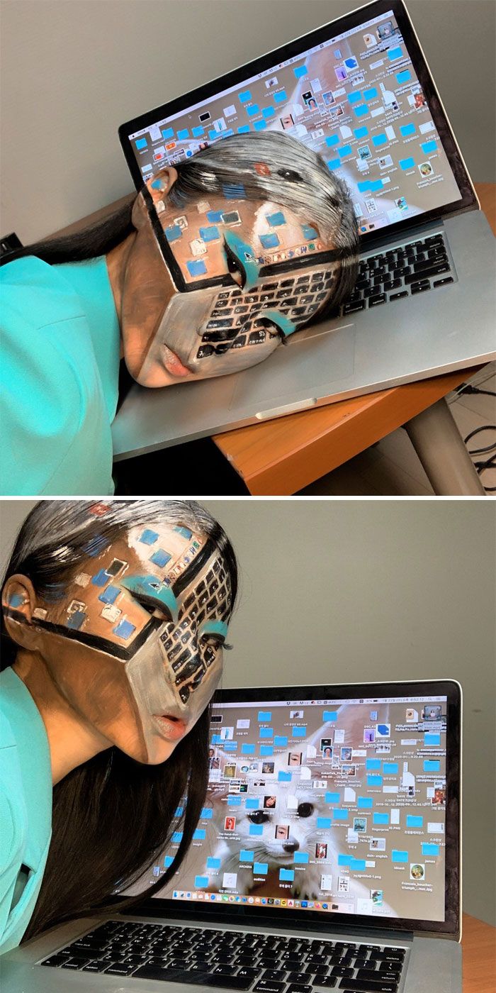 O que este artista faz com o rosto dela mexe seriamente com a sua mente (36 fotos) 11