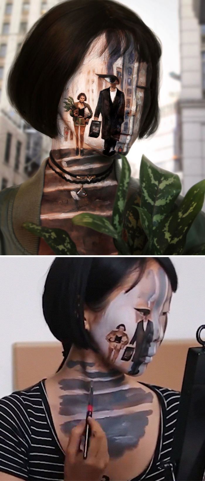 O que este artista faz com o rosto dela mexe seriamente com a sua mente (36 fotos) 31