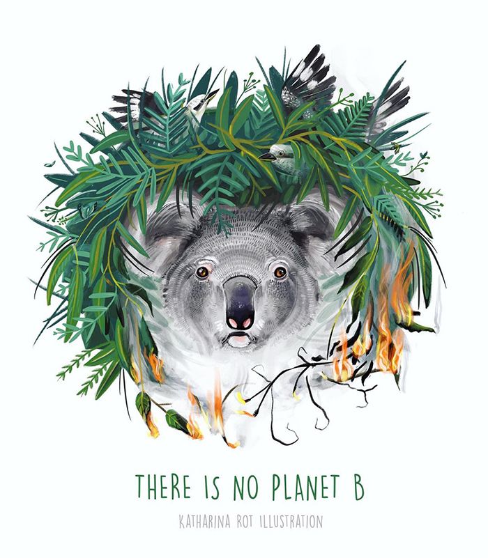 Pessoas de todo o mundo estão compartilhando arte de tributo aos incêndios florestais australianos (30 fotos) 2