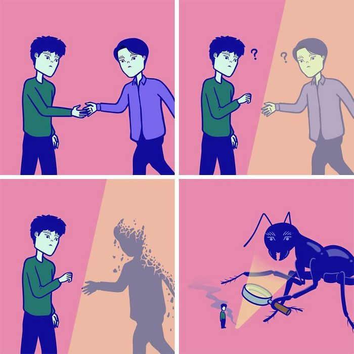 32 quadrinhos estranhamente engraçados que mostram o que aconteceria se o karma fosse real 12