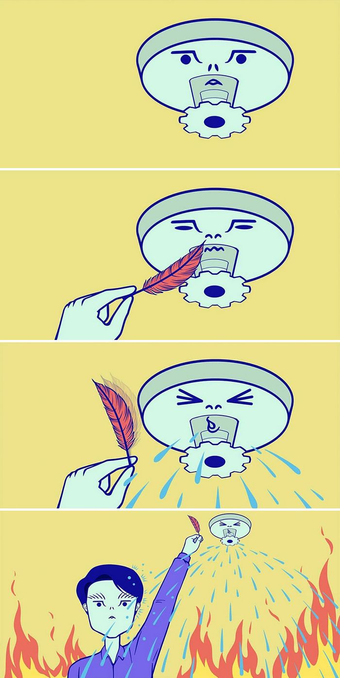 32 quadrinhos estranhamente engraçados que mostram o que aconteceria se o karma fosse real 29