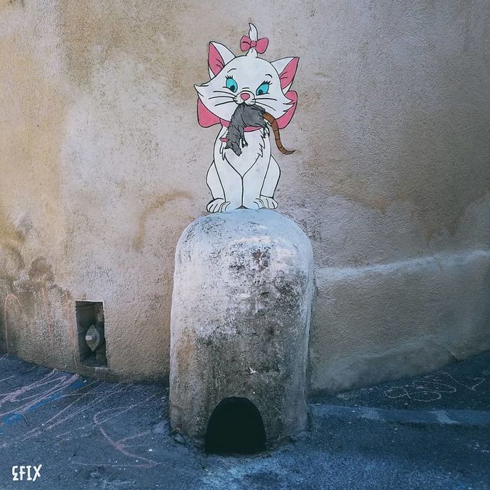 Artista dá vida às ruas simples adicionando personagens divertidos (34 fotos) 20