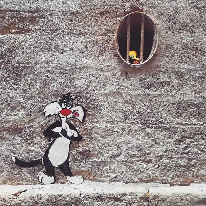 Artista dá vida às ruas simples adicionando personagens divertidos (34 fotos) 24