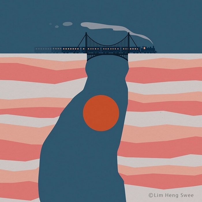 Artista esconde gatos em suas pinturas, criando um novo tipo de arte que chamamos de paisagens de gatos (25 fotos) 9