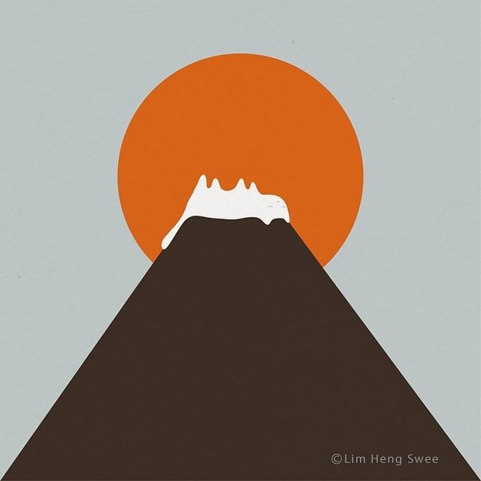 Artista esconde gatos em suas pinturas, criando um novo tipo de arte que chamamos de paisagens de gatos (25 fotos) 17