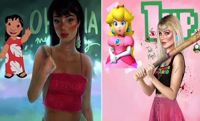 Artista transforma personagens de desenho em imagens de pessoas que parecem reais (24 fotos)