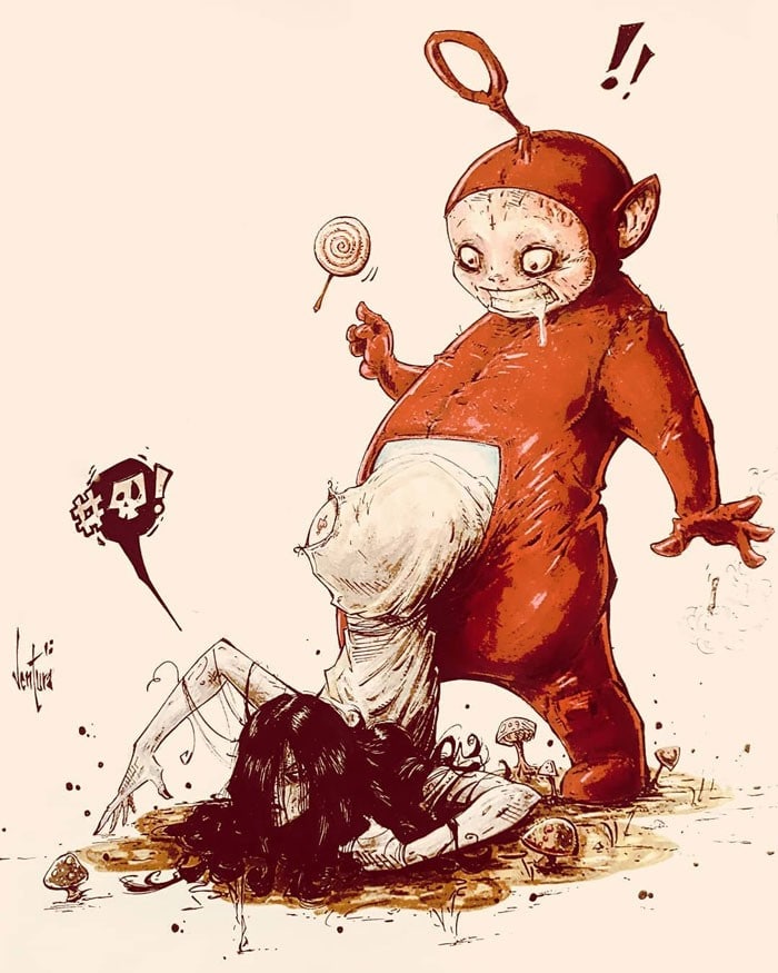 Artista reimagina personagens da cultura pop em ilustrações de estilo sombrio e sinistro (30 fotos) 13 Artista reimagina personagens da cultura pop em ilustrações de estilo sombrio e sinistro (30 fotos) 13