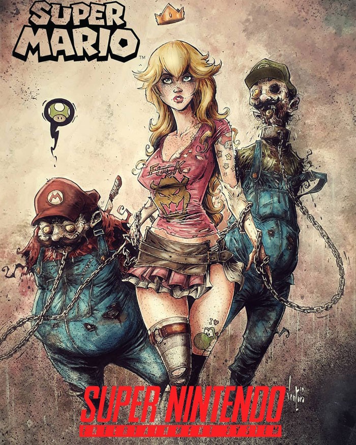 Artista reimagina personagens da cultura pop em ilustrações de estilo sombrio e sinistro (30 fotos) 30 Artista reimagina personagens da cultura pop em ilustrações de estilo sombrio e sinistro (30 fotos) 30