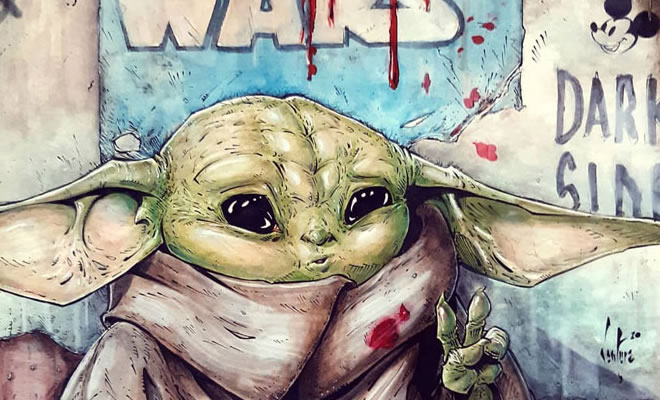 Artista reimagina personagens da cultura pop em ilustrações de estilo sombrio e sinistro (30 fotos)