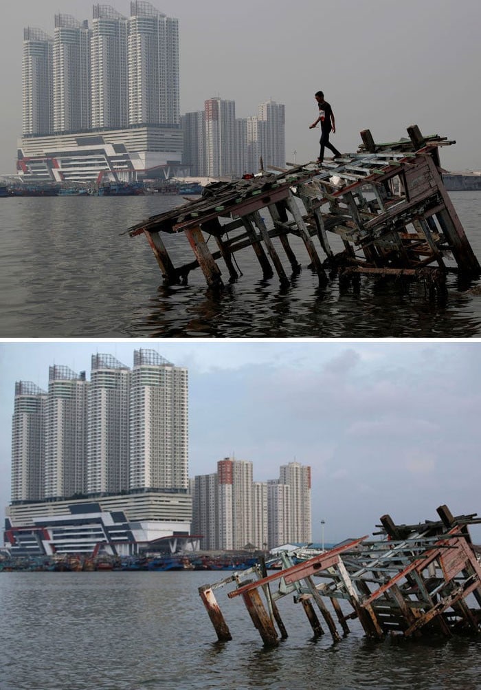 11 comparações antes e depois mostrando o efeito positivo da quarentena na poluição 7