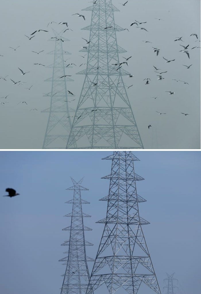 11 comparações antes e depois mostrando o efeito positivo da quarentena na poluição 9