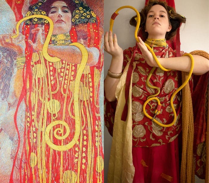 40 pessoas criativas que recriaram pinturas famosas com coisas que encontraram em casa 25