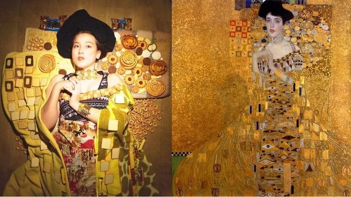 40 pessoas criativas que recriaram pinturas famosas com coisas que encontraram em casa 26