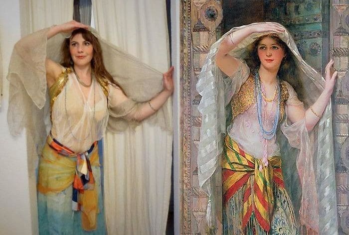 40 pessoas criativas que recriaram pinturas famosas com coisas que encontraram em casa 32