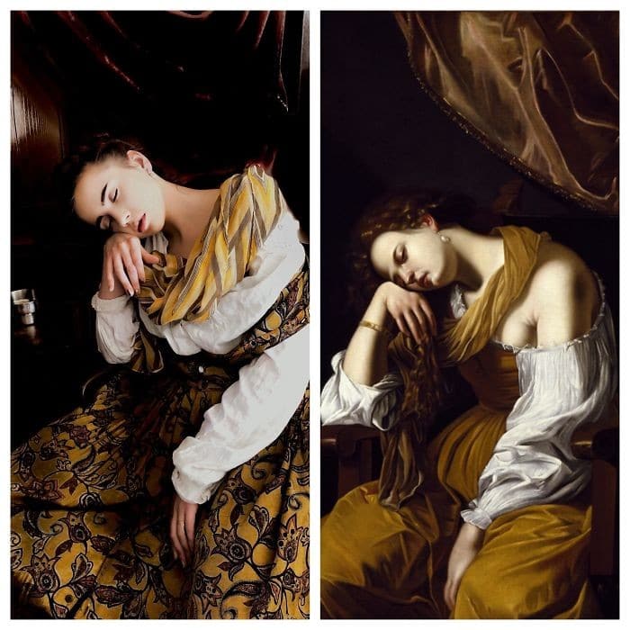 40 pessoas criativas que recriaram pinturas famosas com coisas que encontraram em casa 35