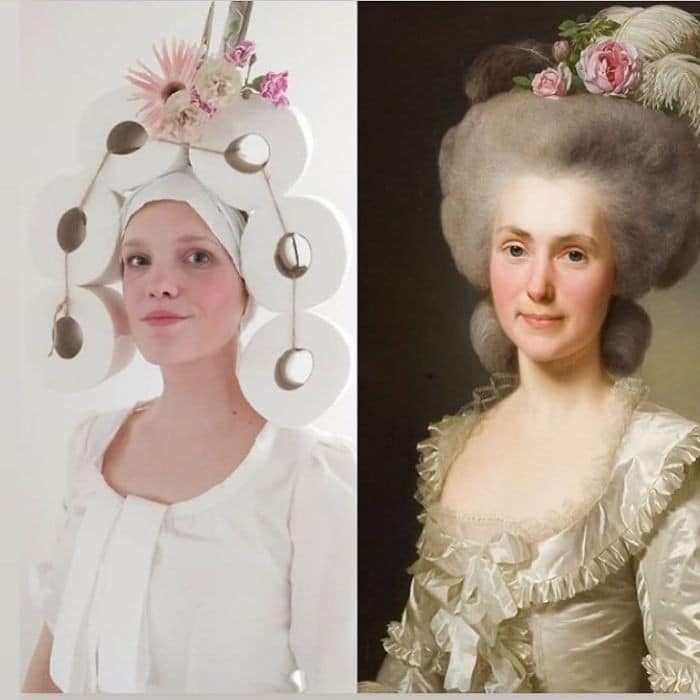 40 pessoas criativas que recriaram pinturas famosas com coisas que encontraram em casa 37