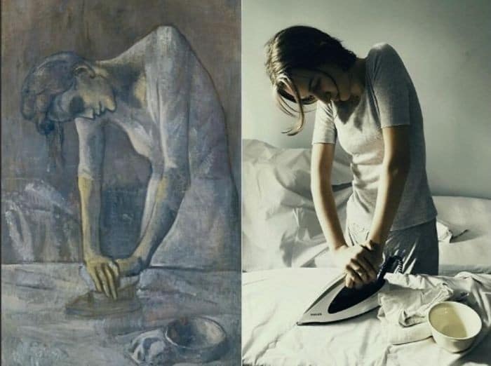 40 pessoas criativas que recriaram pinturas famosas com coisas que encontraram em casa 39