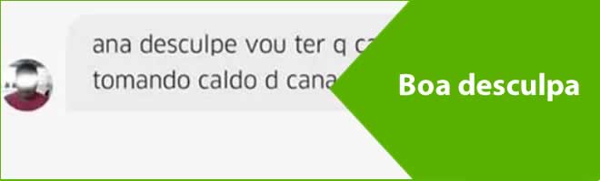 Boa desculpa