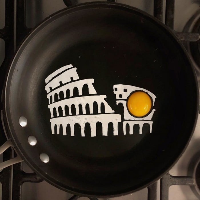 Um artista do México usa uma panela como tela e cria arte a partir de ovos (30 fotos) 25