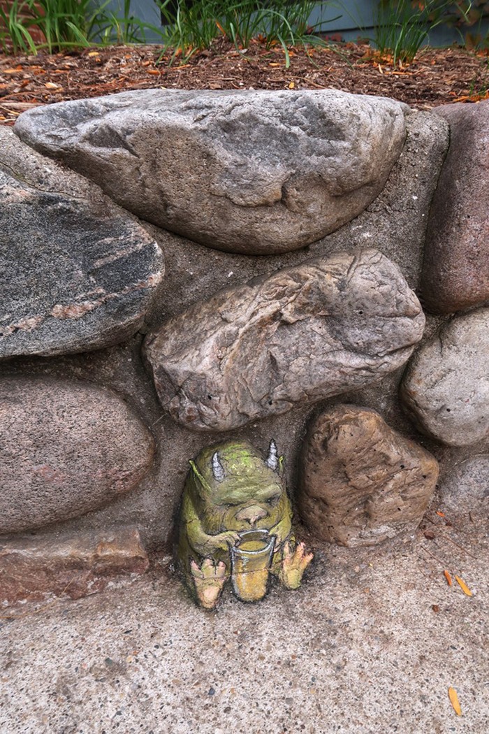 A arte do giz: A combinação perfeita feita por David Zinn (41 fotos) 2