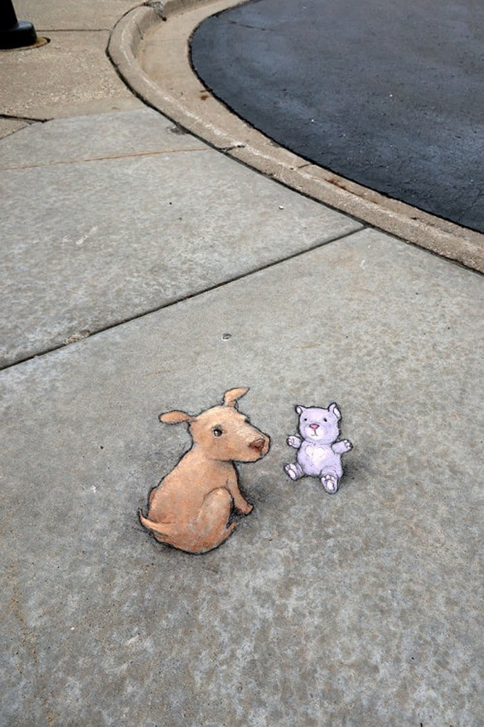 A arte do giz: A combinação perfeita feita por David Zinn (41 fotos) 13