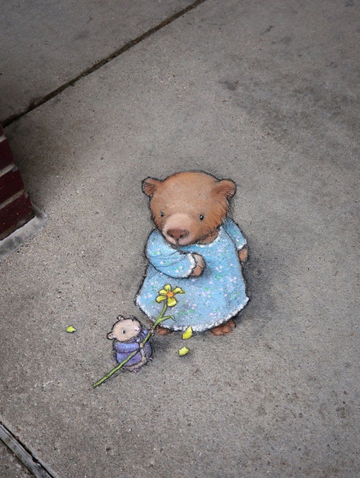 A arte do giz: A combinação perfeita feita por David Zinn (41 fotos) 14