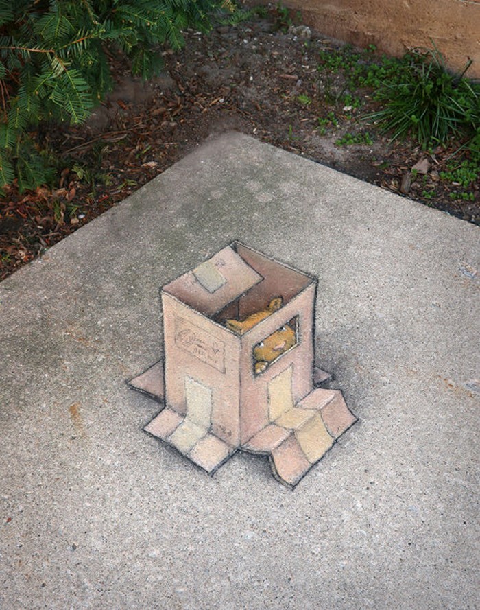 A arte do giz: A combinação perfeita feita por David Zinn (41 fotos) 16