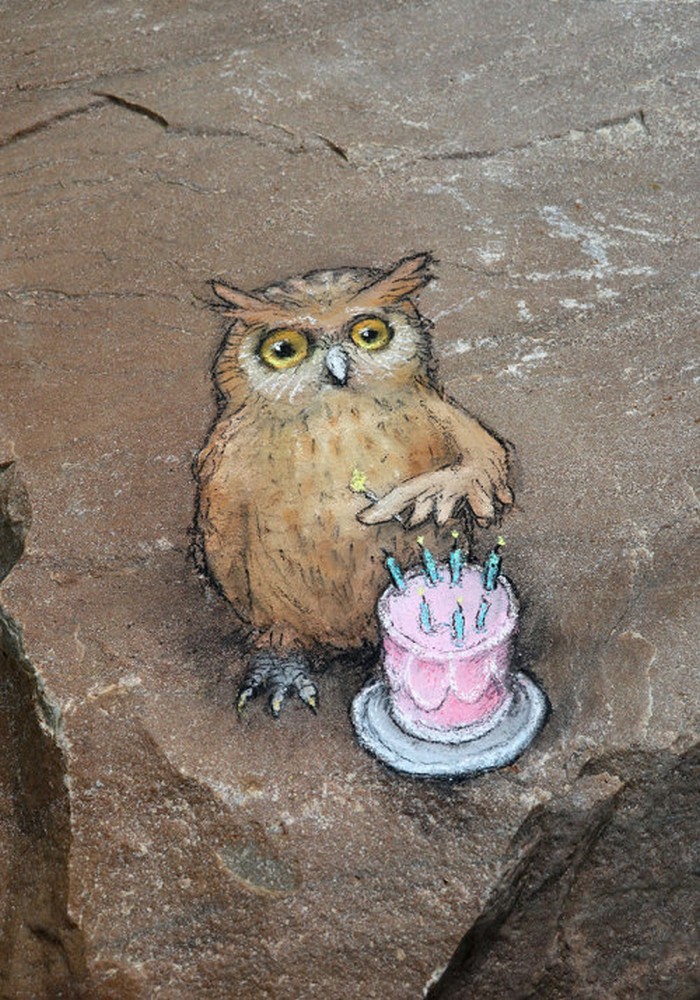 A arte do giz: A combinação perfeita feita por David Zinn (41 fotos) 17