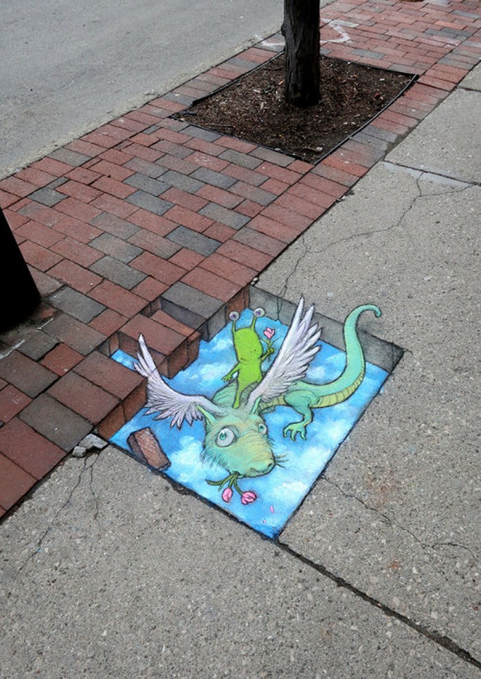 A arte do giz: A combinação perfeita feita por David Zinn (41 fotos) 21