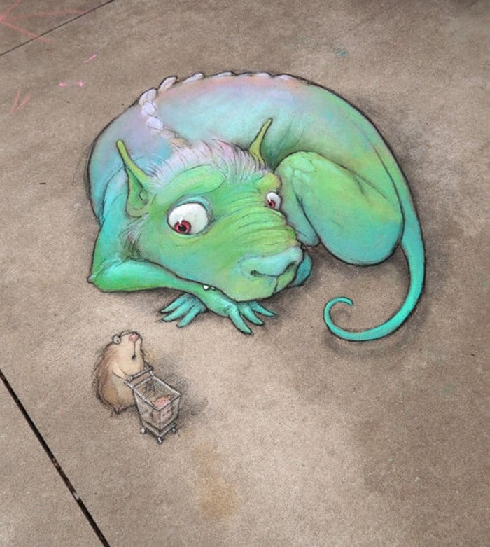 A arte do giz: A combinação perfeita feita por David Zinn (41 fotos) 22