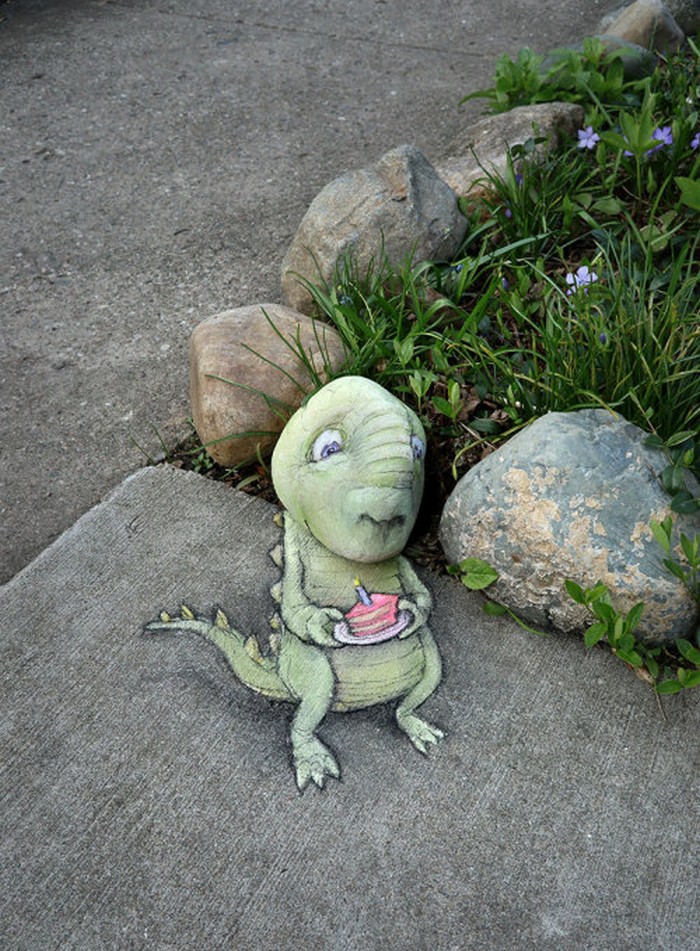 A arte do giz: A combinação perfeita feita por David Zinn (41 fotos) 35