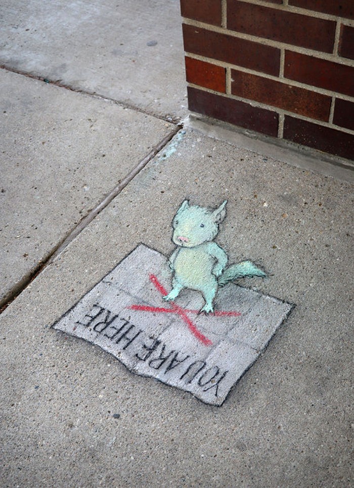 A arte do giz: A combinação perfeita feita por David Zinn (41 fotos) 37