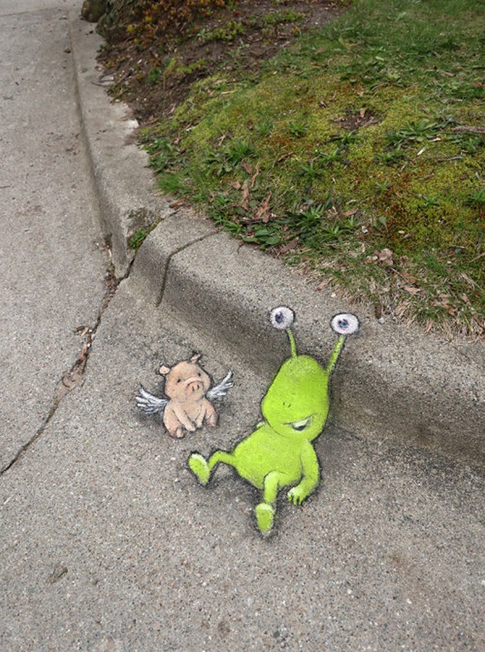 A arte do giz: A combinação perfeita feita por David Zinn (41 fotos) 40