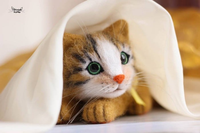 Artista russa cria gatinhos de feltro que parecem ter saído de um conto fada (32 fotos) 1
