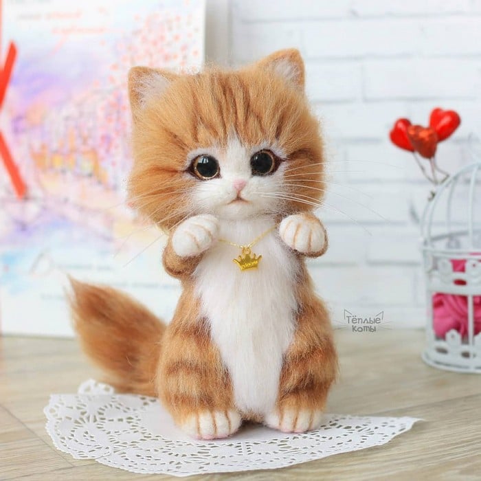 Artista russa cria gatinhos de feltro que parecem ter saído de um conto fada (32 fotos) 26