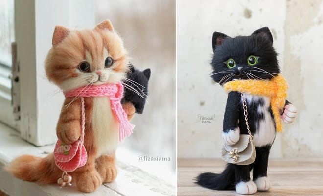 Artista russa cria gatinhos de feltro que parecem ter saído de um conto fada (32 fotos) 122