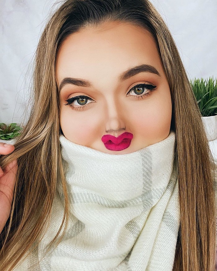 Esta pequena maquiagem para o rosto é a solução perfeita para uma máscara de coronavírus (37 fotos) 14