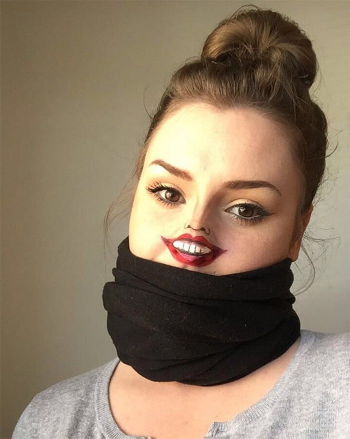 Esta pequena maquiagem para o rosto é a solução perfeita para uma máscara de coronavírus (37 fotos) 16