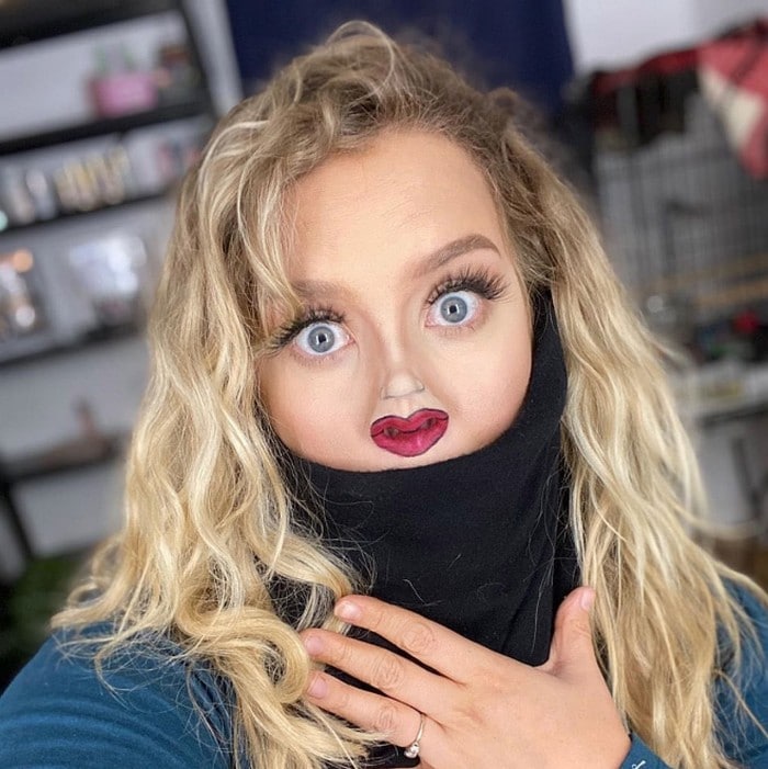 Esta pequena maquiagem para o rosto é a solução perfeita para uma máscara de coronavírus (37 fotos) 17