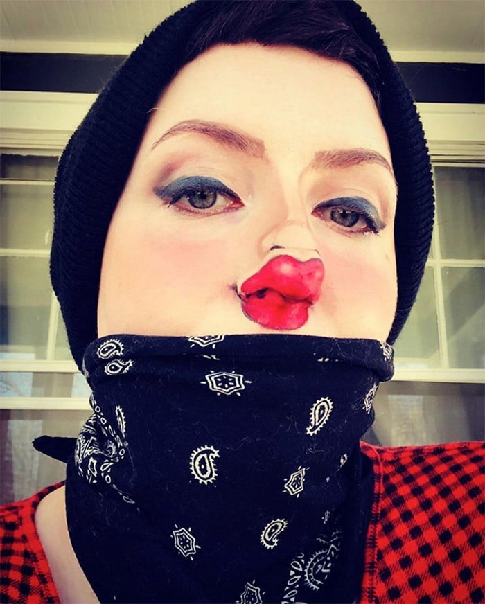 Esta pequena maquiagem para o rosto é a solução perfeita para uma máscara de coronavírus (37 fotos) 22